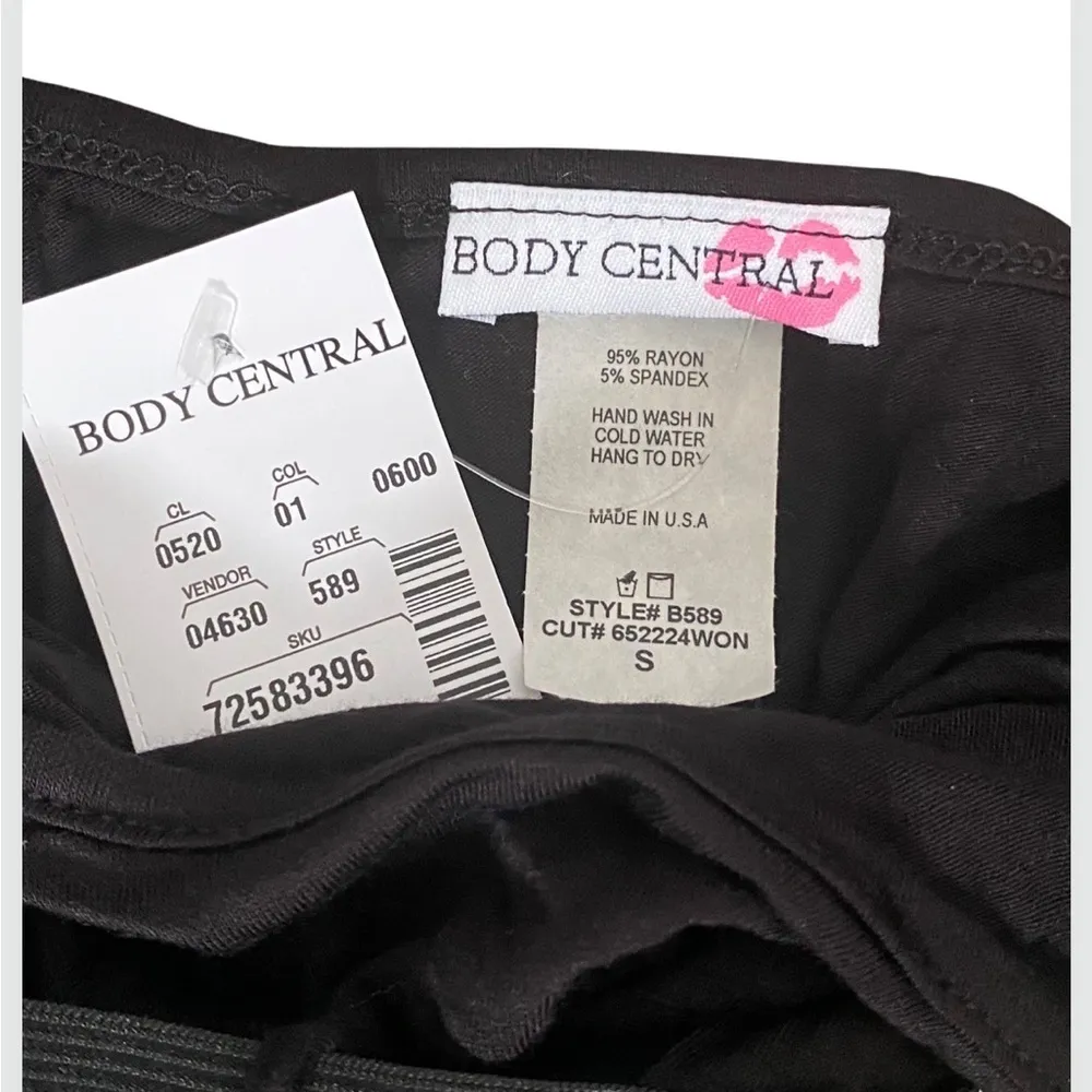 BODY CENTRAL Black Removable Studded Belt Mini Dress Small - Image 2