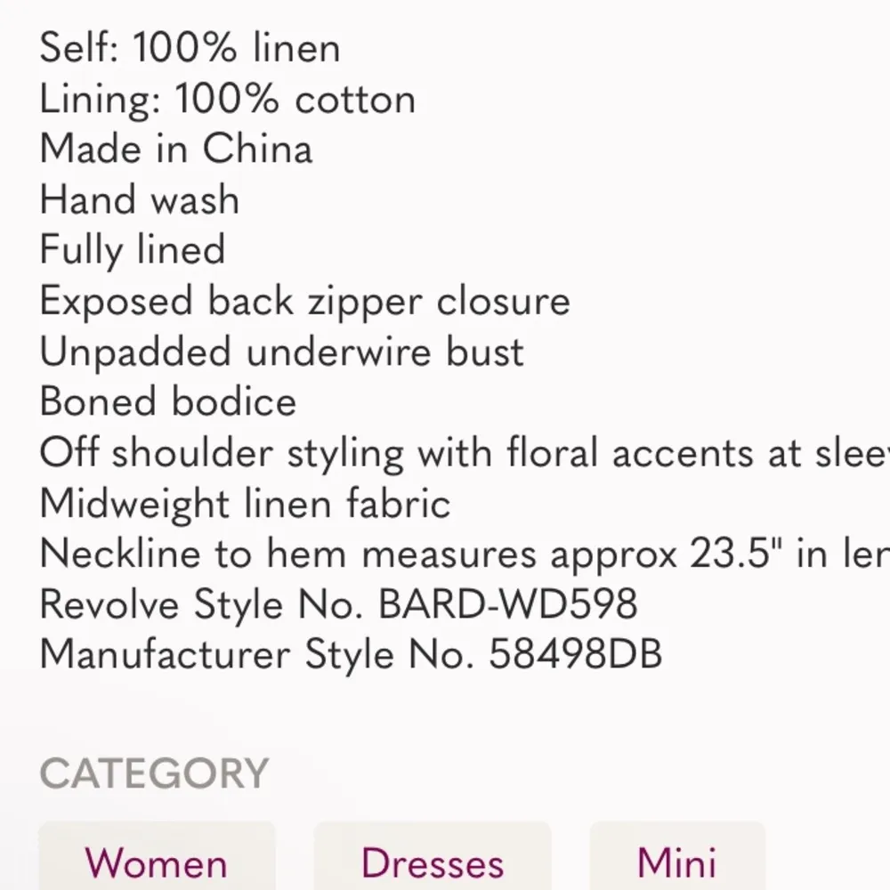 Bardot Linen Mini Dress - Image 2