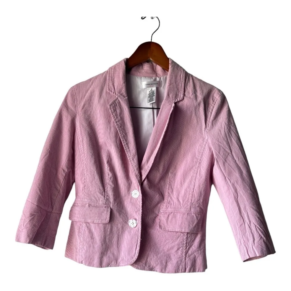 Women's ISAAC MIZRAHI FOR TARGET Suit blazer & pant pink and white Size M. - Image 4
