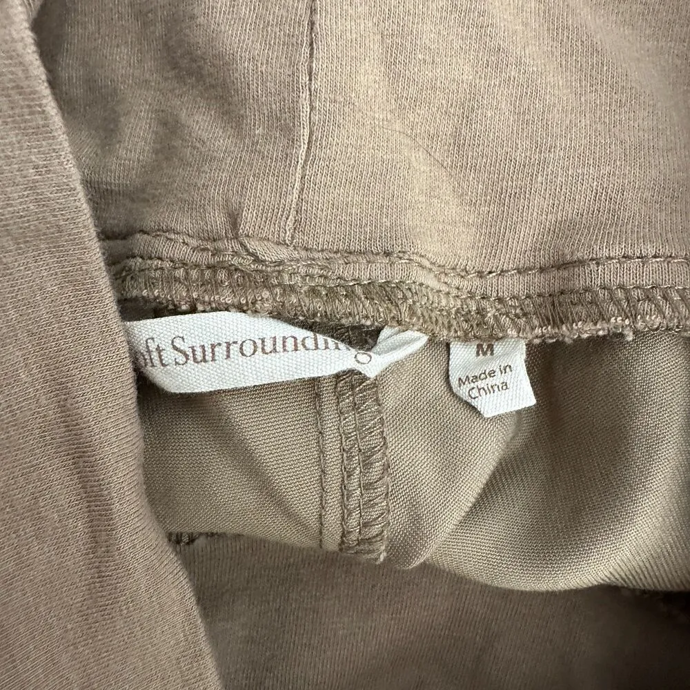 Soft Surroundings Lombard Pants Wide Leg Flowy Taupe Size Medium - Image 5