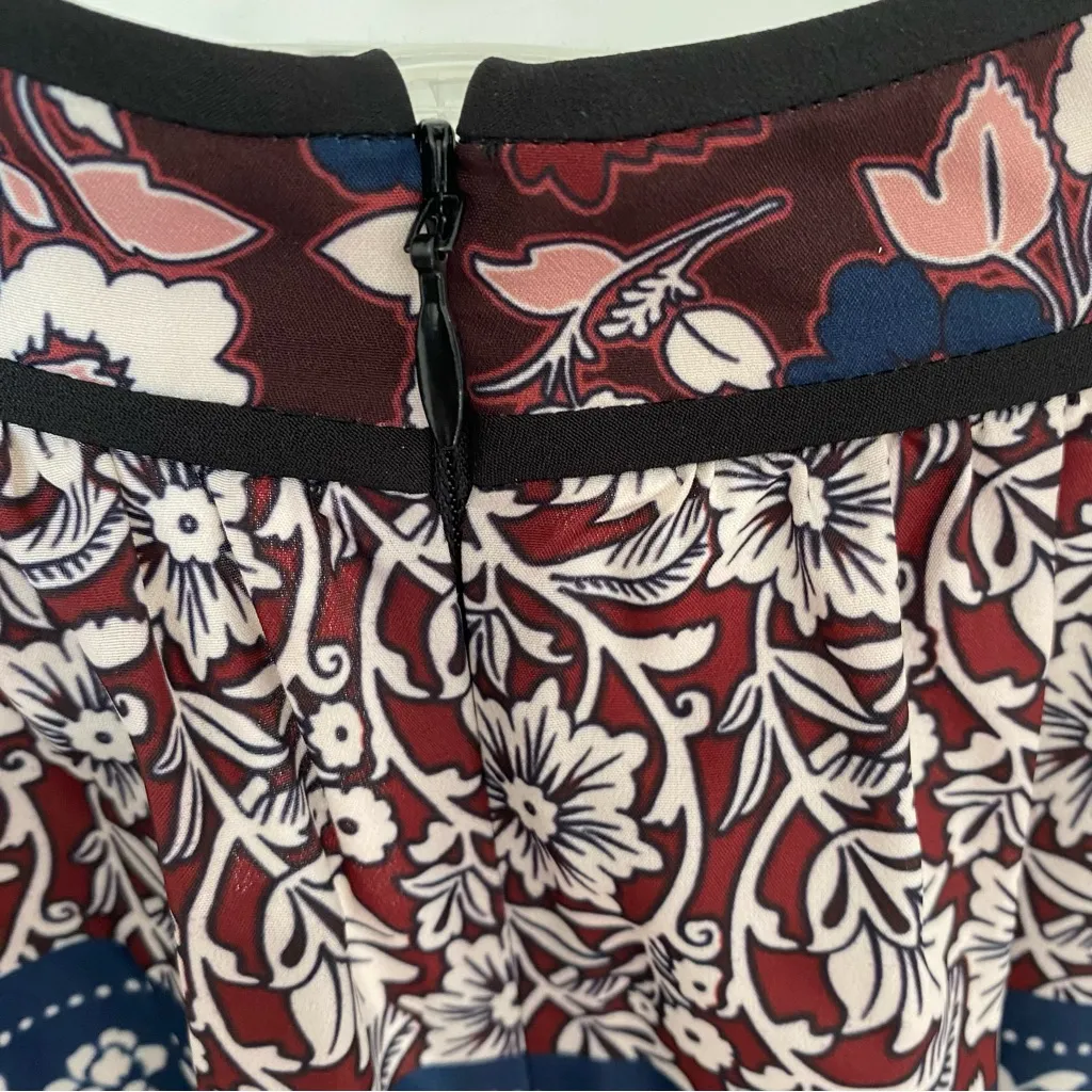 Kate Spade Patchwork Rosetta Dress size 6 Deep Russet Blue and silver studs - Image 9