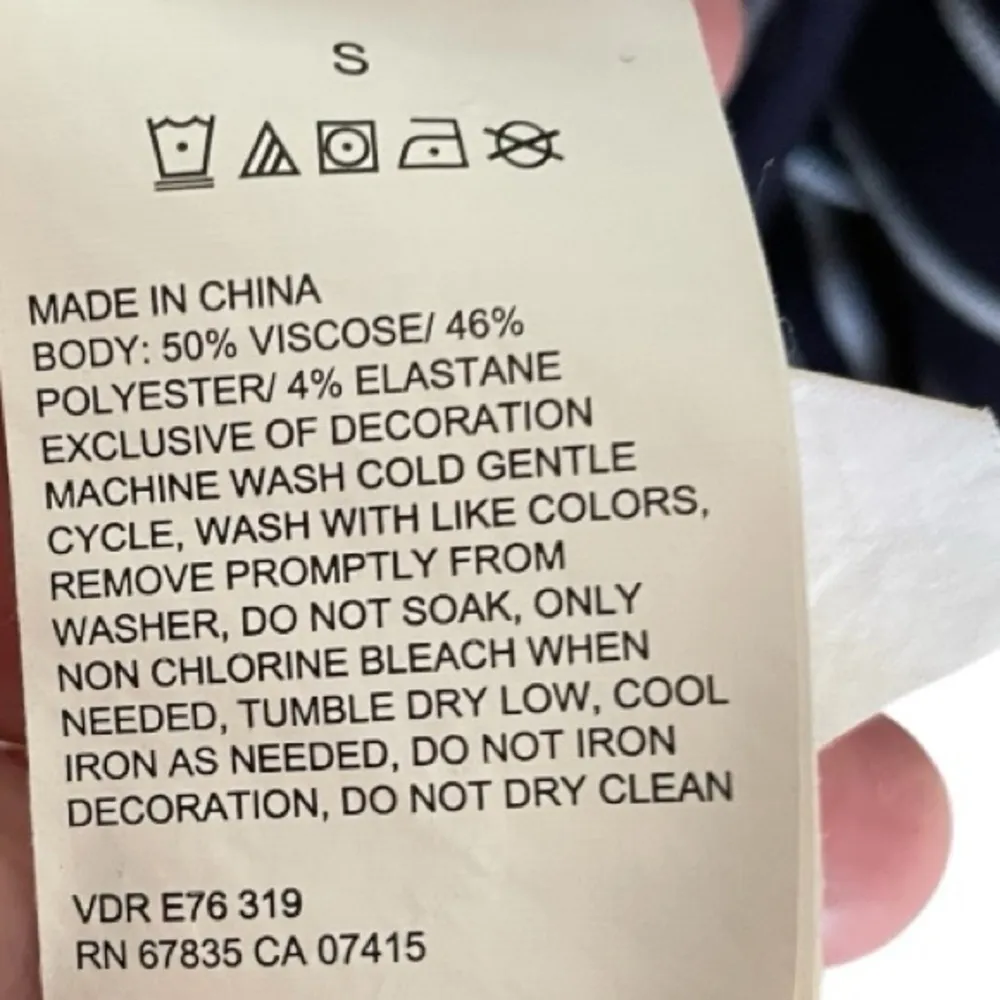 Women Nautica Long Sleeve Pullover Crew Neck Navy Blue And White Striped Dress - Image 5