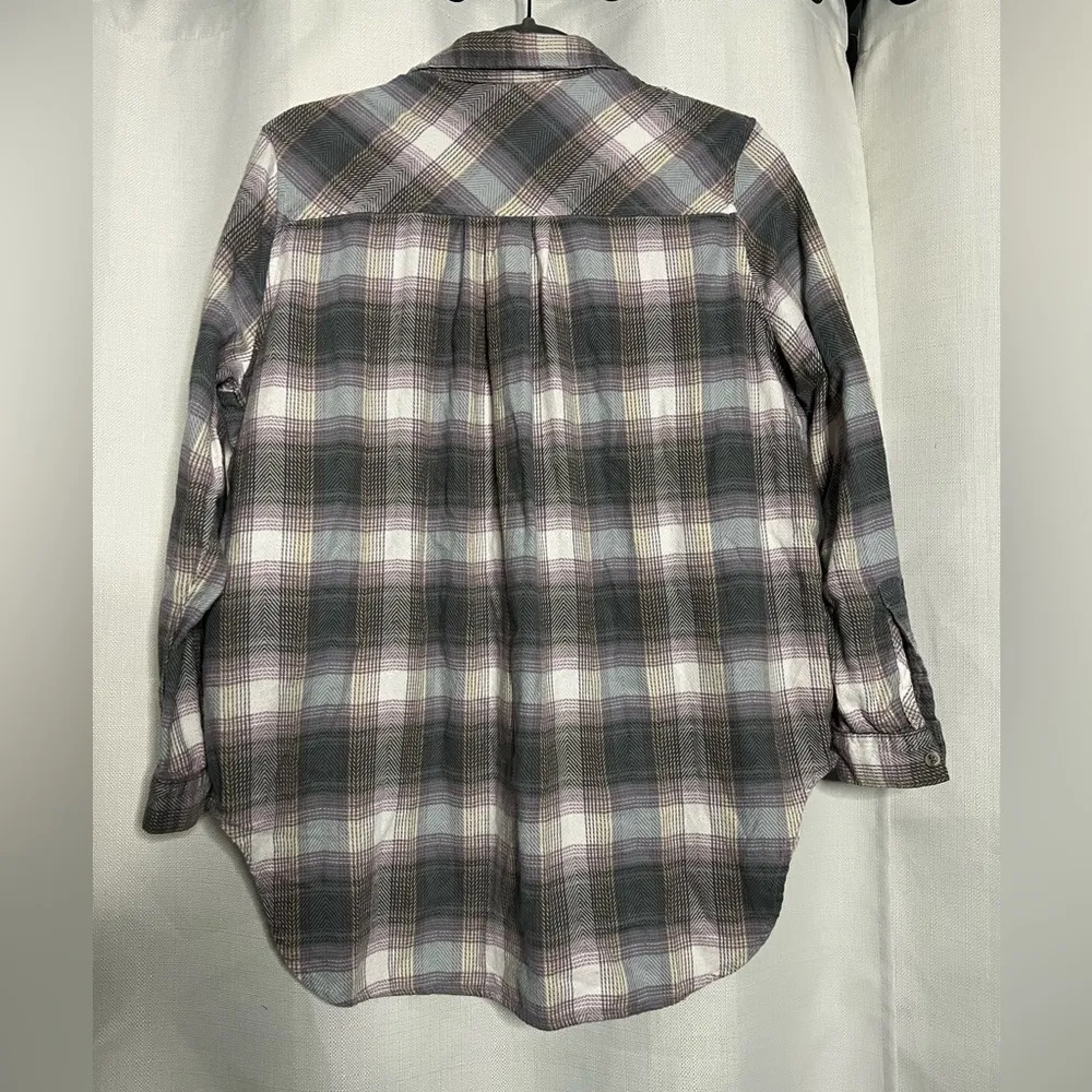 BDG Obie Grey Flannel Oversized Button-Down Shirt XS - Image 5
