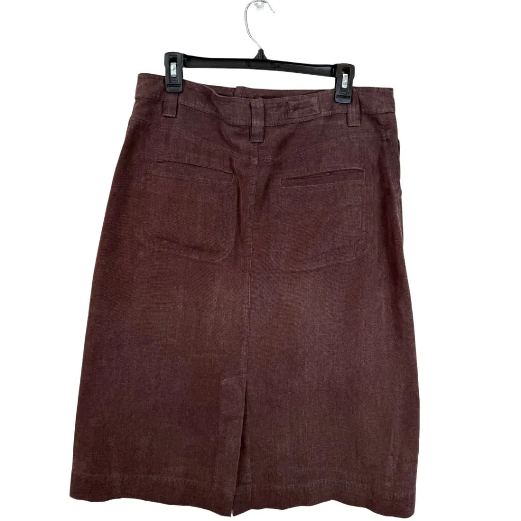 Patagonia Hemp A-Line Midi Skirt Womens 10 Brown Hiking Outdoor Gorpcore Classic - Image 2