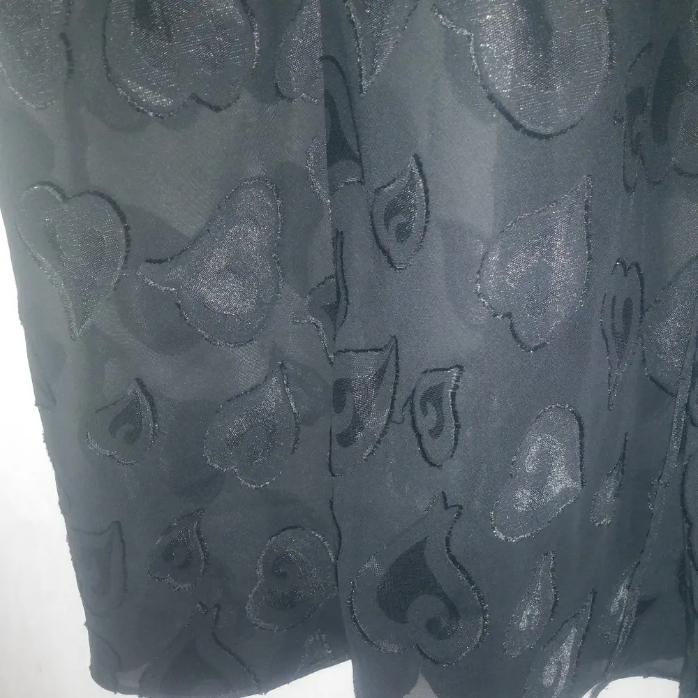 Victorias Secret S Underwire Bra Maxi Gown with Hearts in Black - Image 2