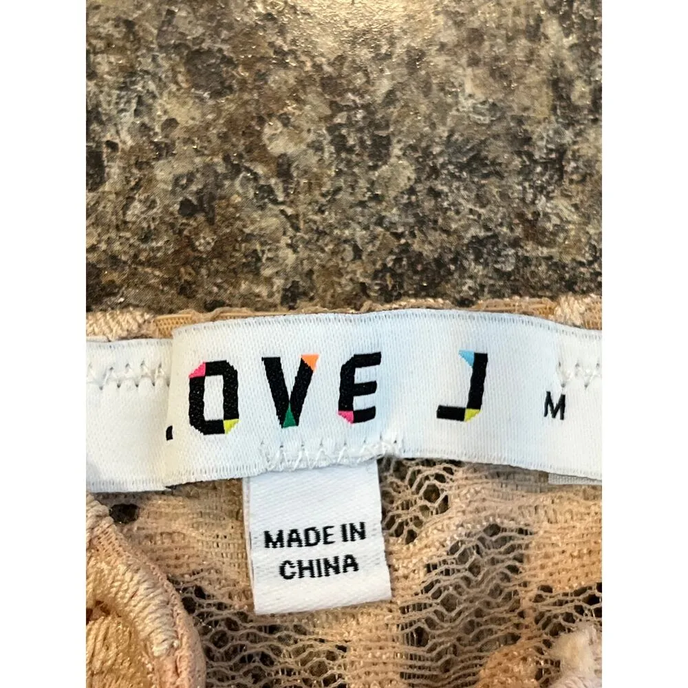 Love J Beige Tan Lace Corset Medium - Image 4