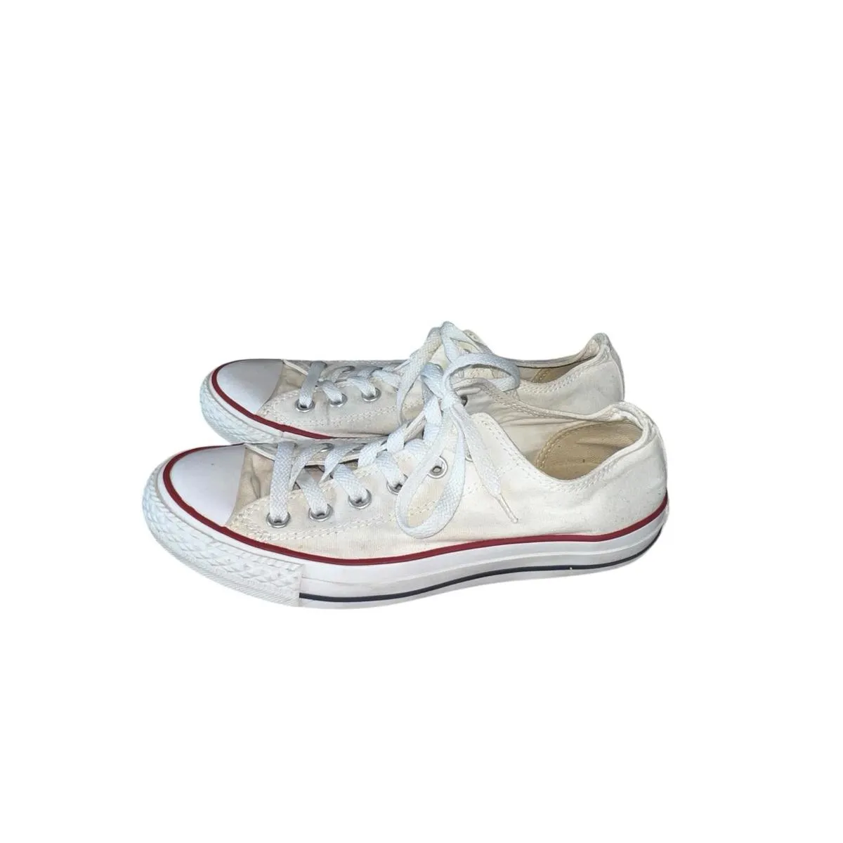 Converse All Star Low Top White Unisex Sneakers Men’s Size 6/womens Size 8 - Image 3