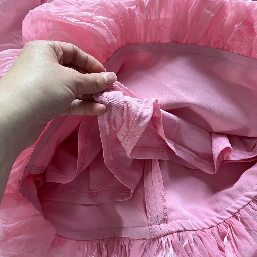 Zara Pink puffy Skirt - Image 8