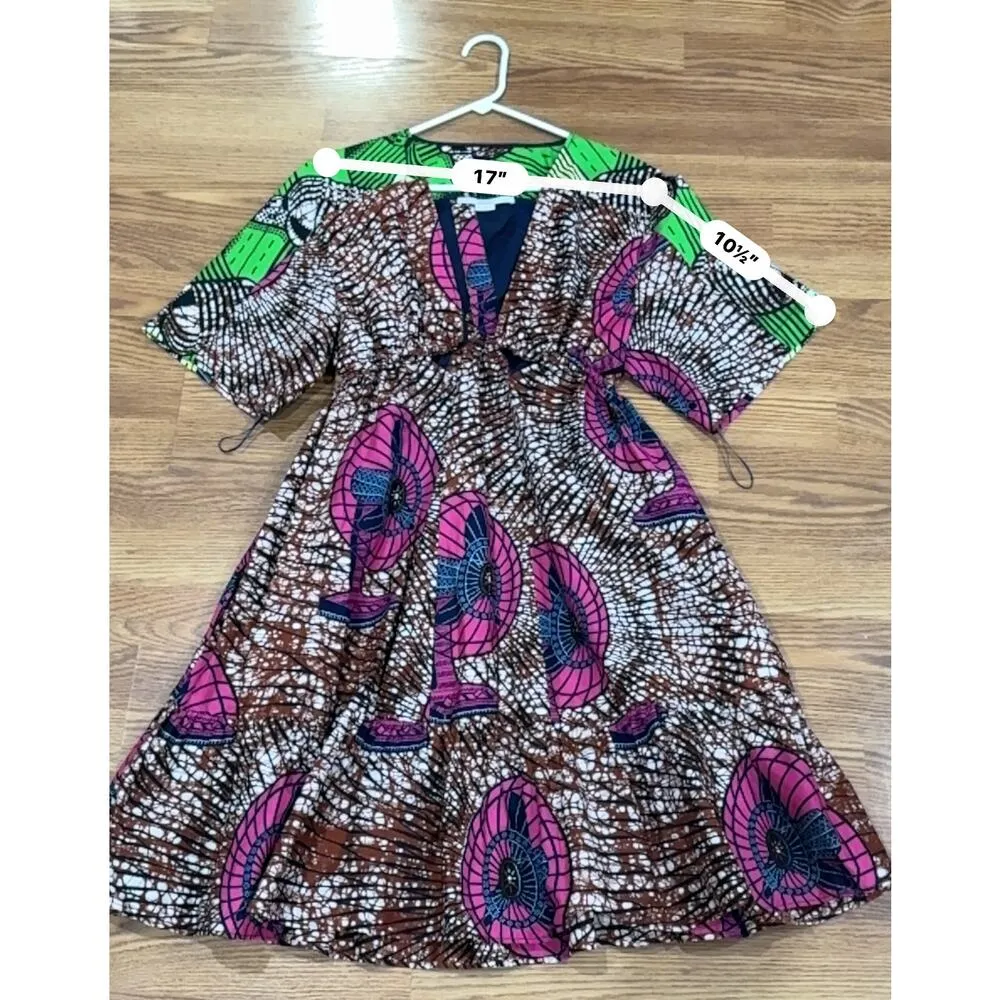 Stella McCartney Patterned Gabrielle mini dress cut out back sz IT 46 / US 12 - Image 4