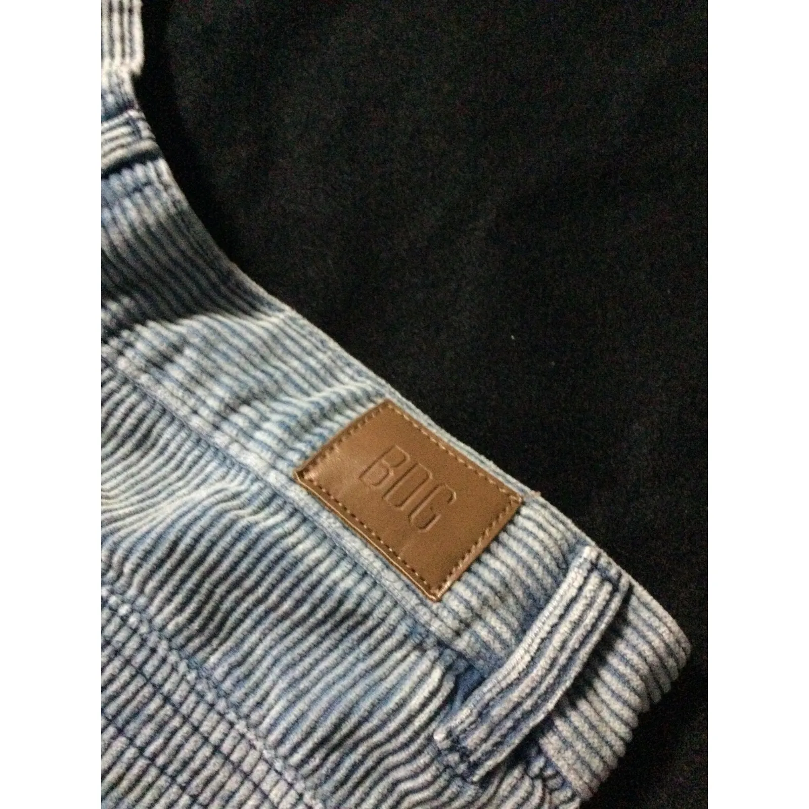 BDG Urban Outfitters Corduroy Carpenter Shorts BlueStriped Distressed RawSize 28 Blue - Image 6