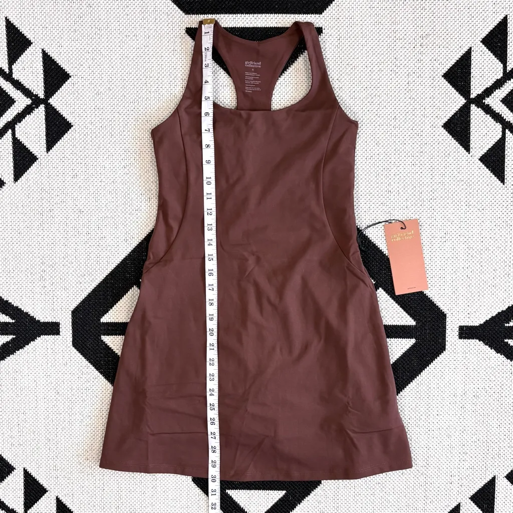 Girlfriend Collective Paloma Racerback Dress in Earth Brown - Image 9