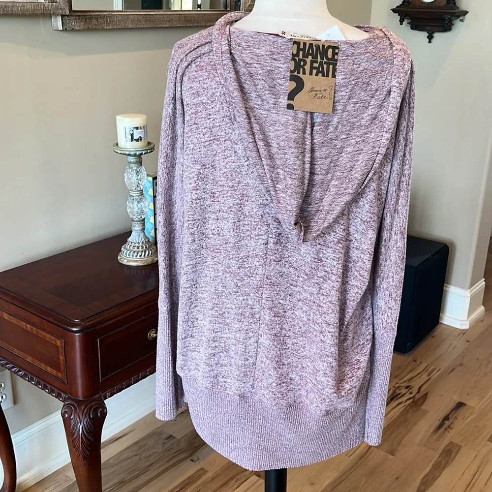 Oversized Comfy Pullover Lilac Fog Sweater Hooded - Image 8