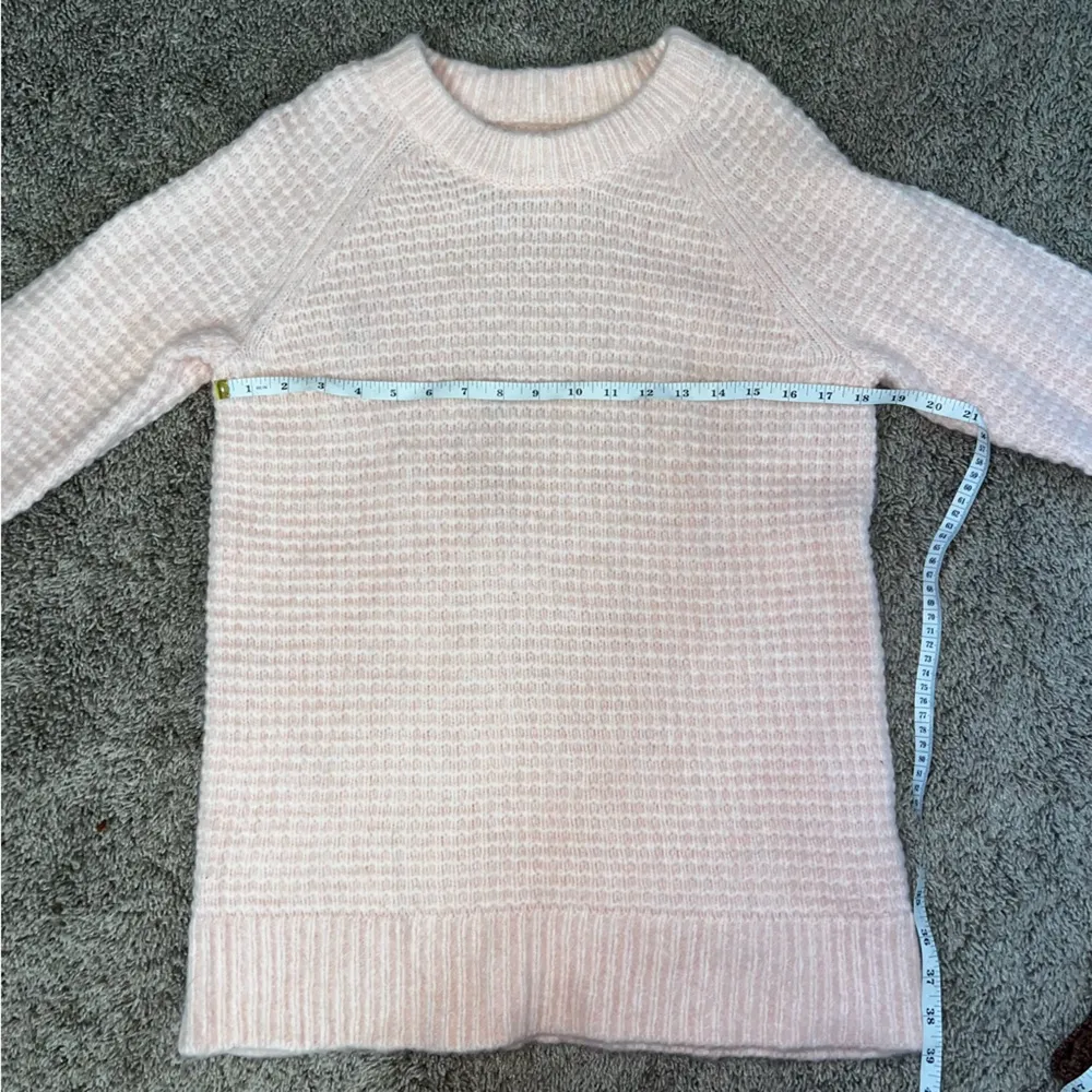 Lou & Grey Texturestitch Waffle Knit Alpaca Blend Sweater Pink Small - Image 7