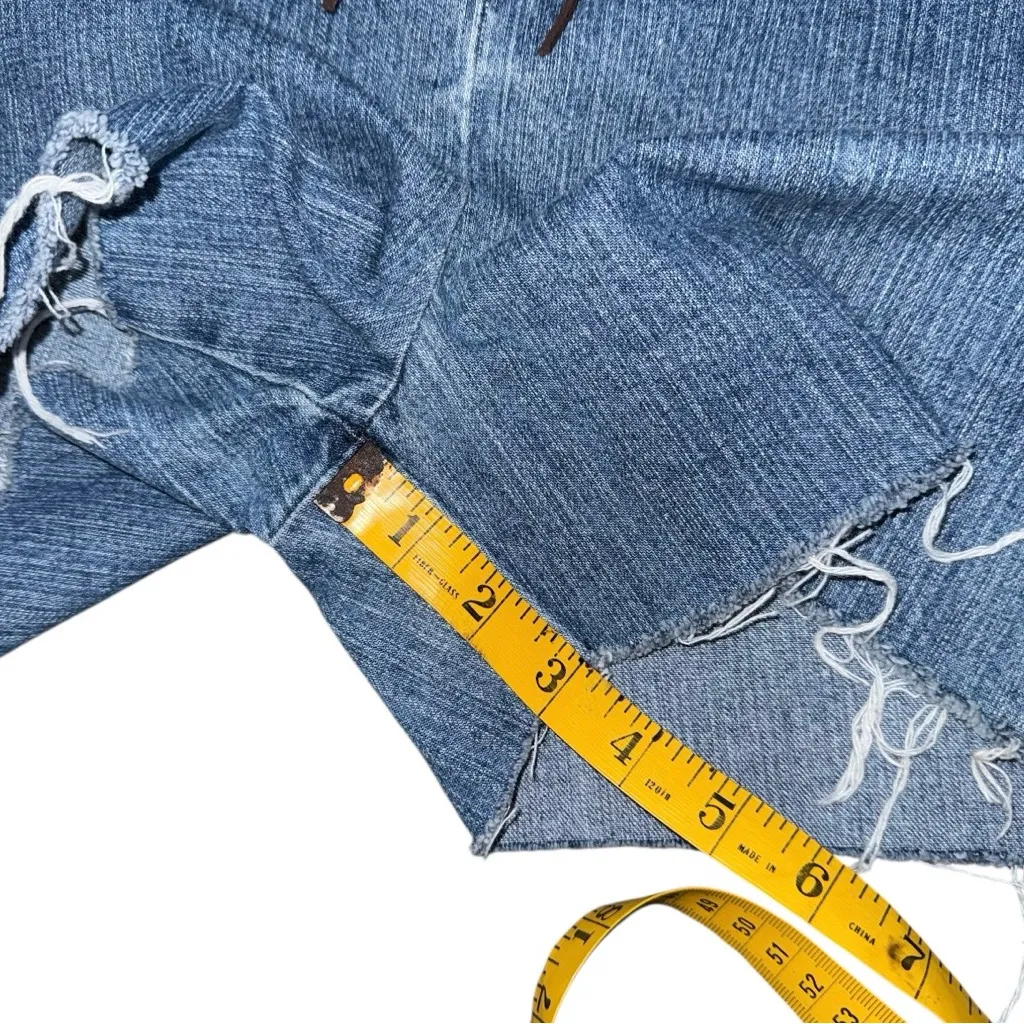 VTG Jordache Floral Embroidered Lace-Up Cutoff Denim Shorts Sz 28 Y2K Bareback - Image 10