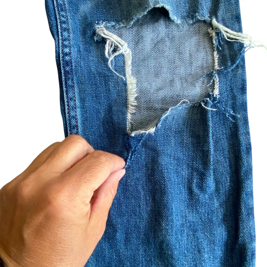 Everlane Lightweight distressed THE SUMMER JEAN Straight Jeans Classic Size 25 - Image 12