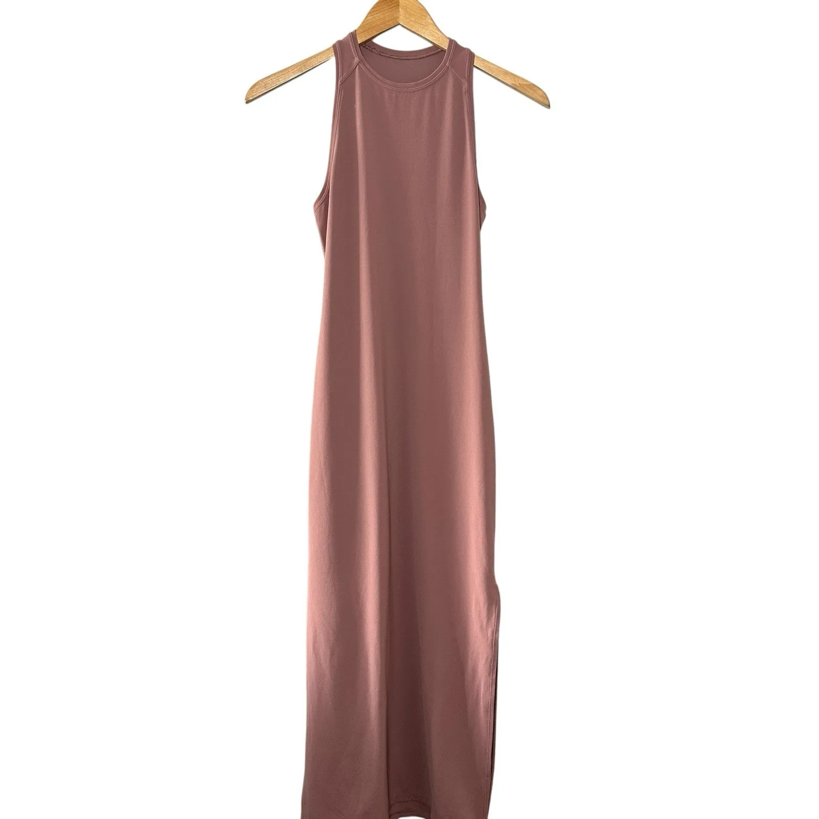 Lululemon Women's Get Going Dress Red Dust Midi Size 4‎ Racerback Slit Tank Nulu - Image 5