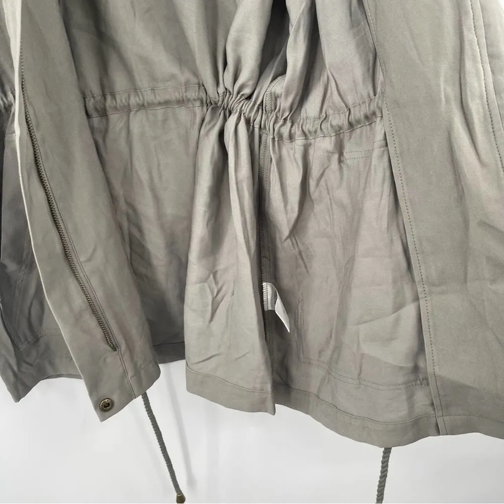 NEW HEARTLOOM Jacket Green Coat Zipper Cinch Anorak Hood Lightweight Large NWOT - Image 10