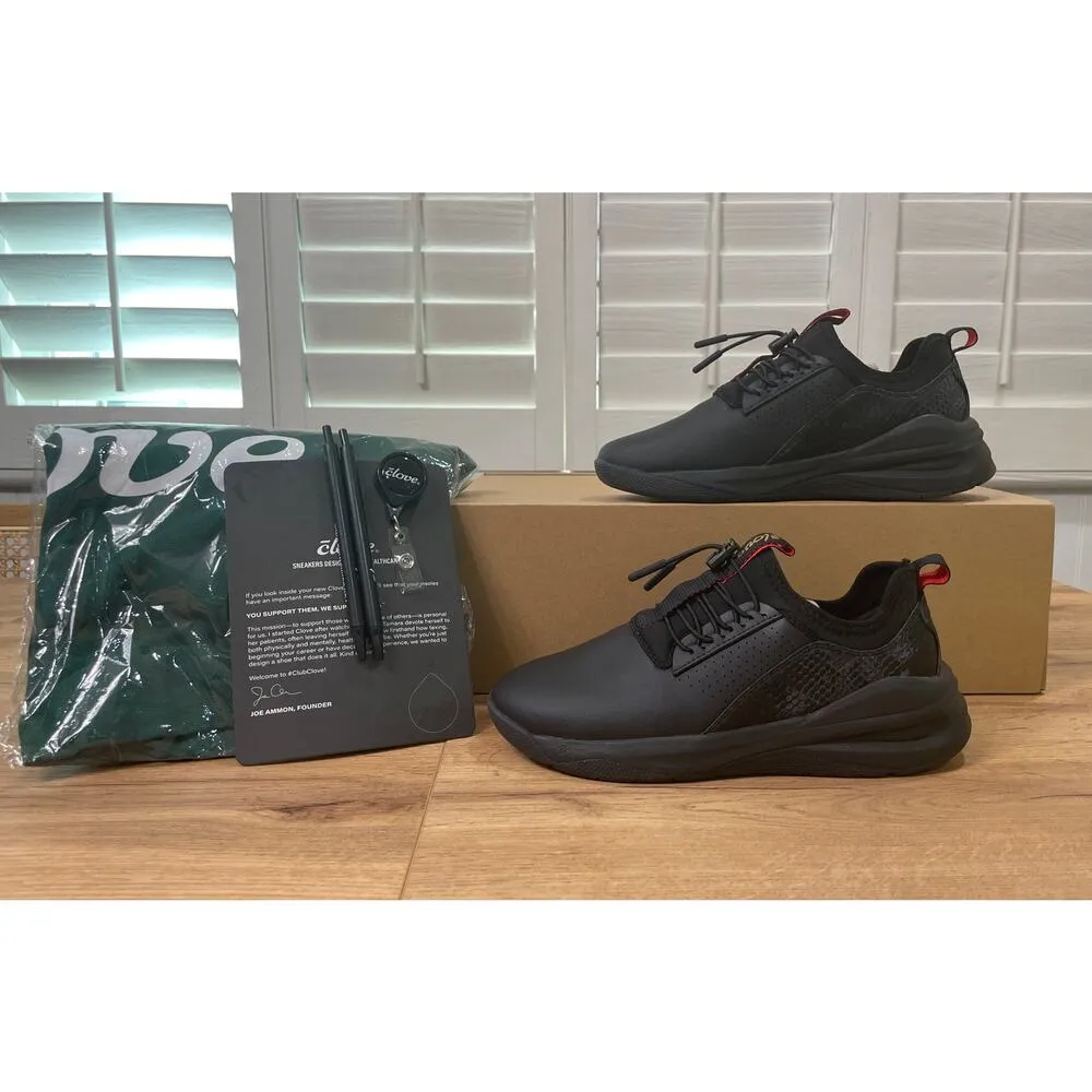 Clove Classic LX Sneaker Black Python Vegan Size 6.5 W 5 M NIB Nurses Comfy Shoe - Image 3