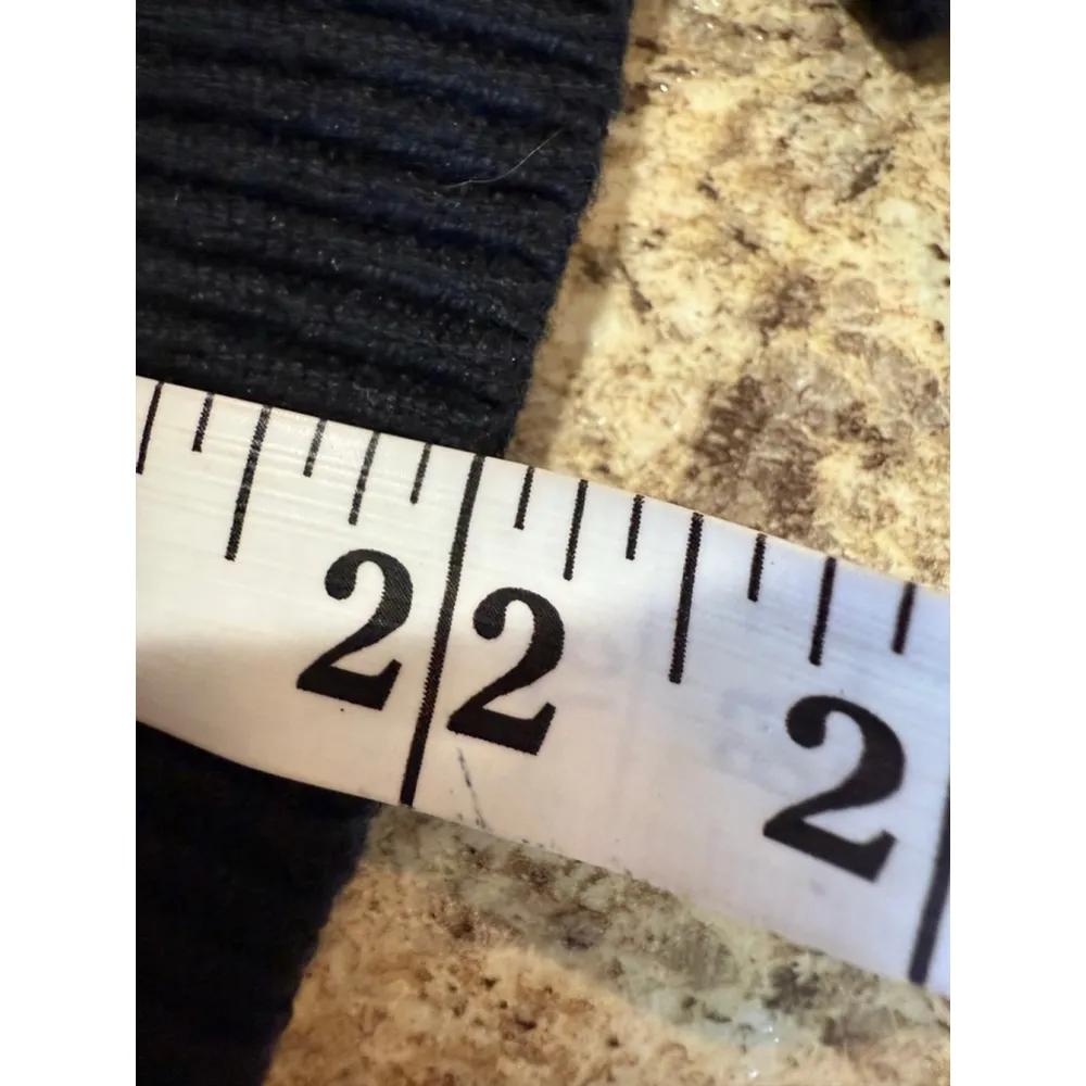 J.Crew Black Ribbed Crew Neck Sweater Gold Buttons M Size M - Image 5