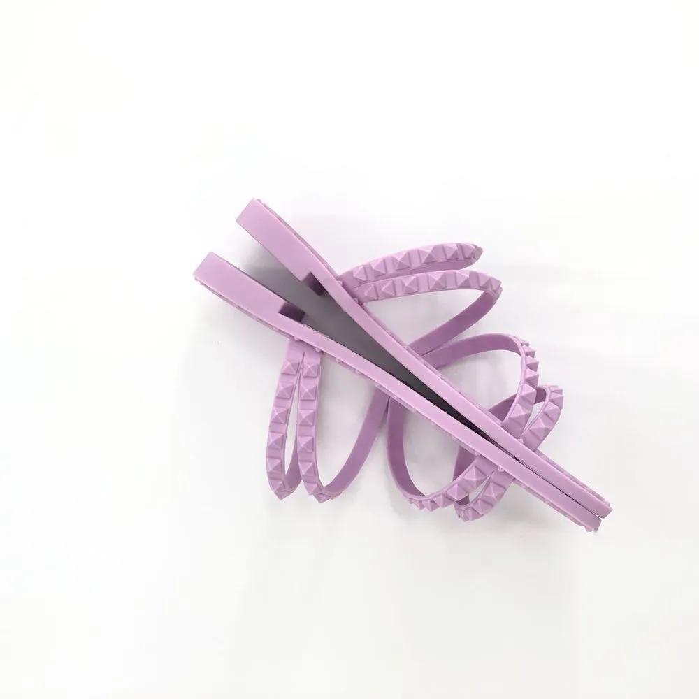 Steven Madden Skyler-J‎ Studded Jelly Slide Sandals Lilac 8 - Image 4