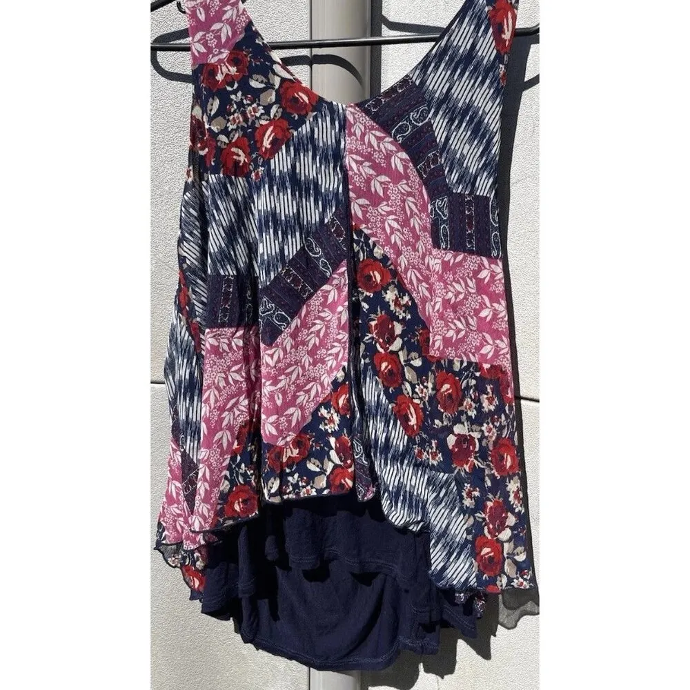 Vintage Lavish Women’s Top Shirt Sz M Floral Western Layered Blouse USA Made - Image 9