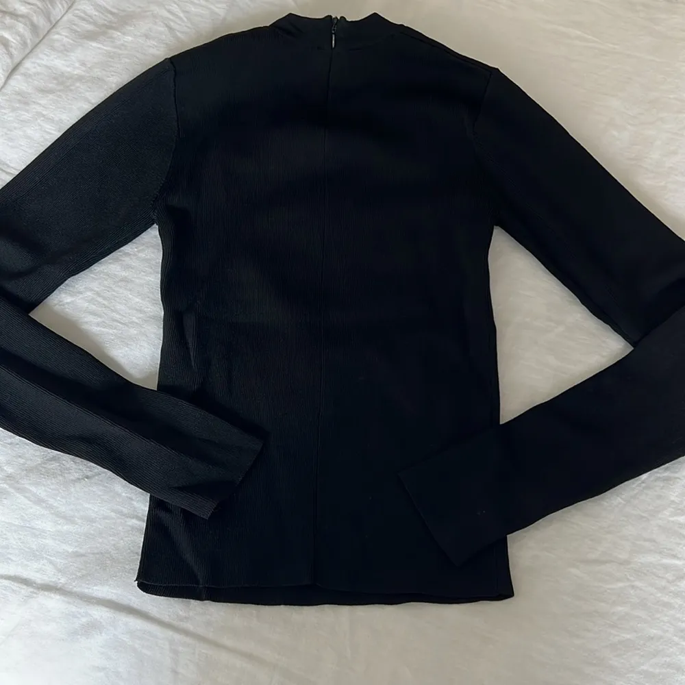 Zara Cut Out High Neck Black Top - Image 4