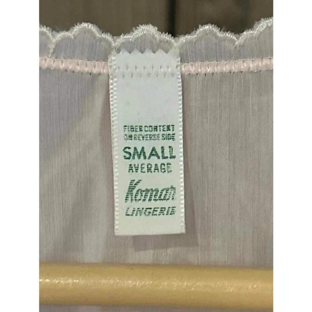 Womens Lt Pink Nightgown Small Short Sleeve Button Front Embroidered Fairycore - Image 6