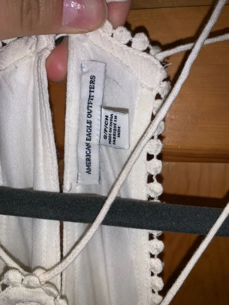 American Eagle Outfitters White Boho Romper - Image 5