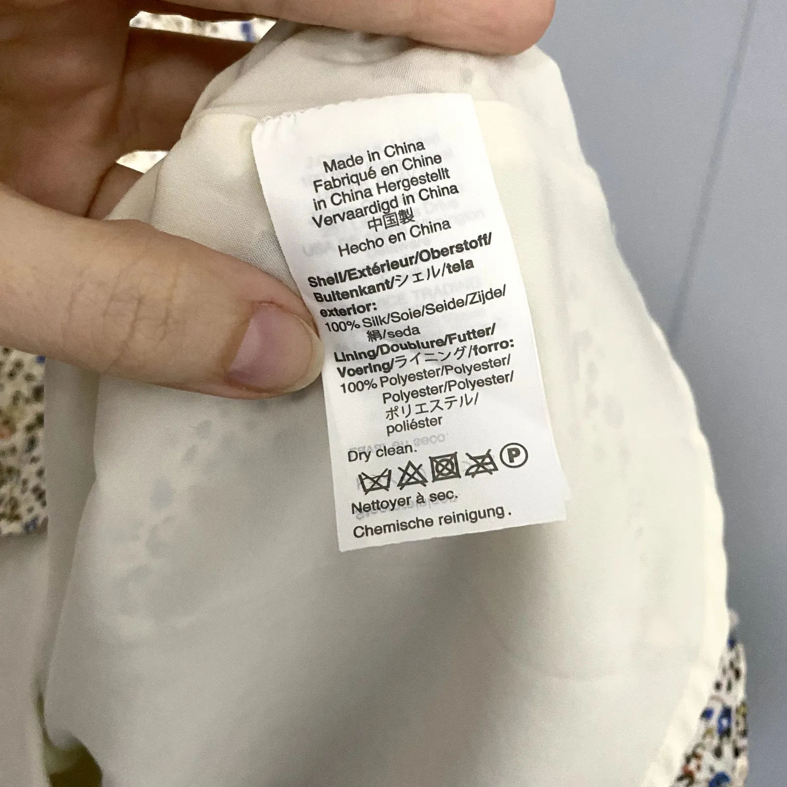 Madewell Cream Floral Silk Ruffle-Neck V-neck Cottagecore Preppy Mini Dress 8 - Image 4