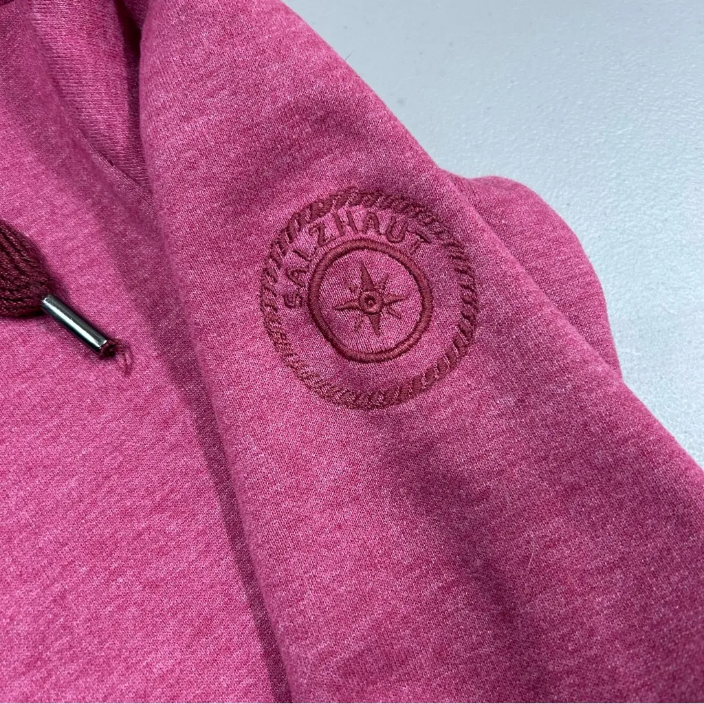 Schwarzwald Hoodie PInk Deer Logo Pockets Sweater Sweatshirt Pullover Size Small - Image 9