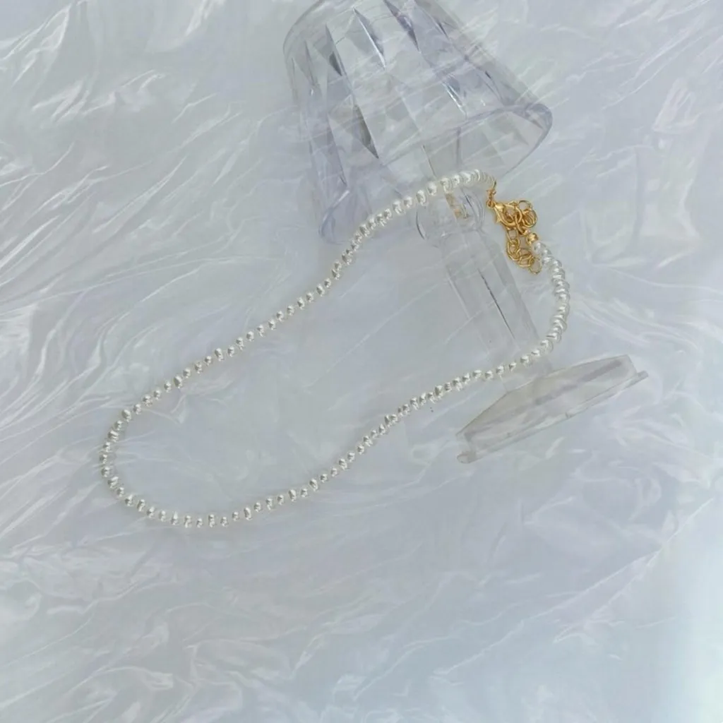 Rice pearl necklace collarbone chain - Image 3