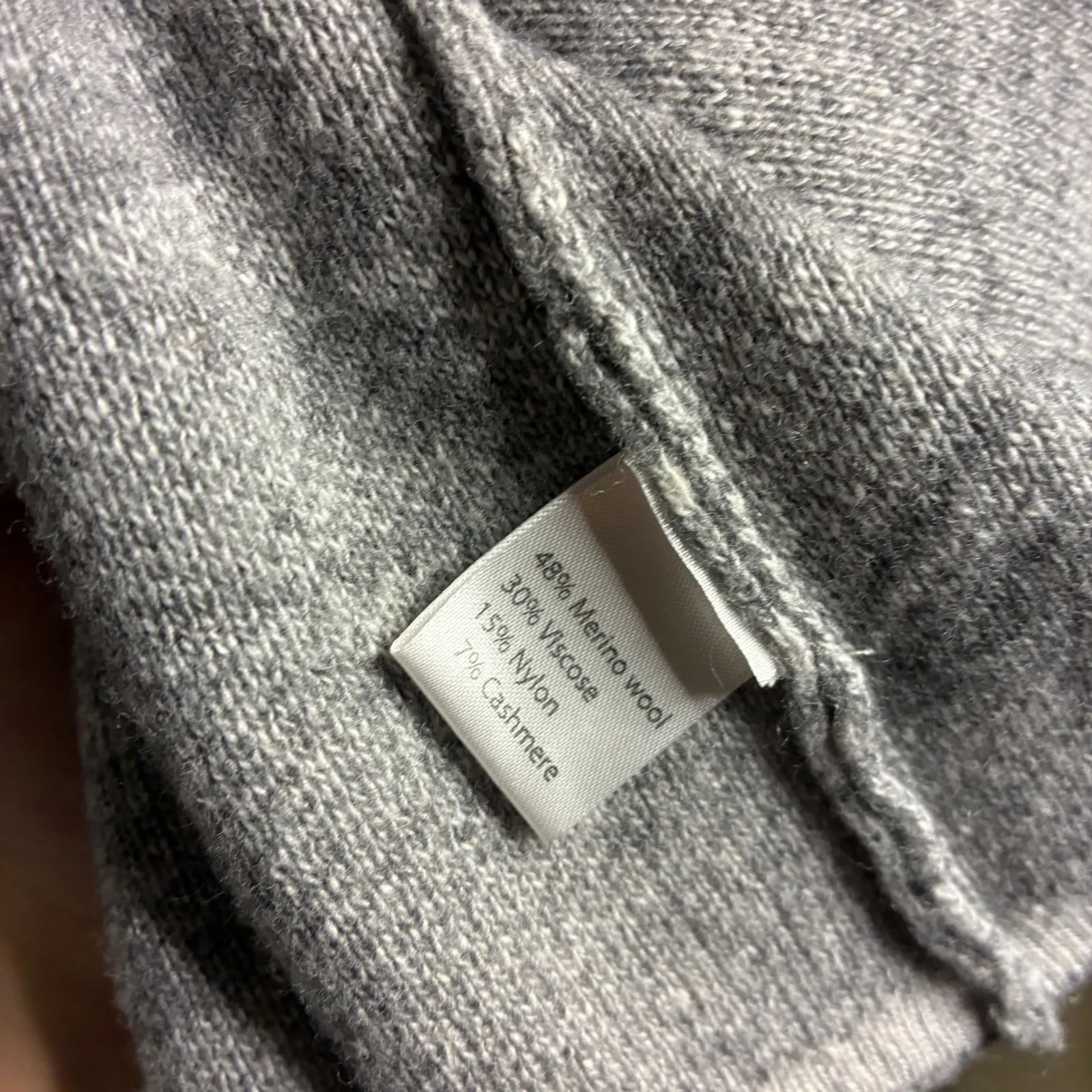 BENEDETTA B Knitwear Grey Jacquard Cardigan Sweater L Merino Wool Cashmere Blend Gray Size L - Image 5