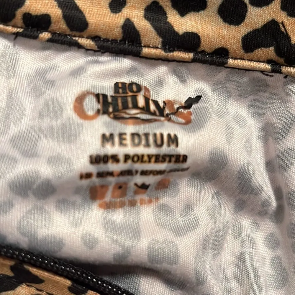 Women's Hot Chillys Peachskins Print Half Zip Black Size M - Image 6