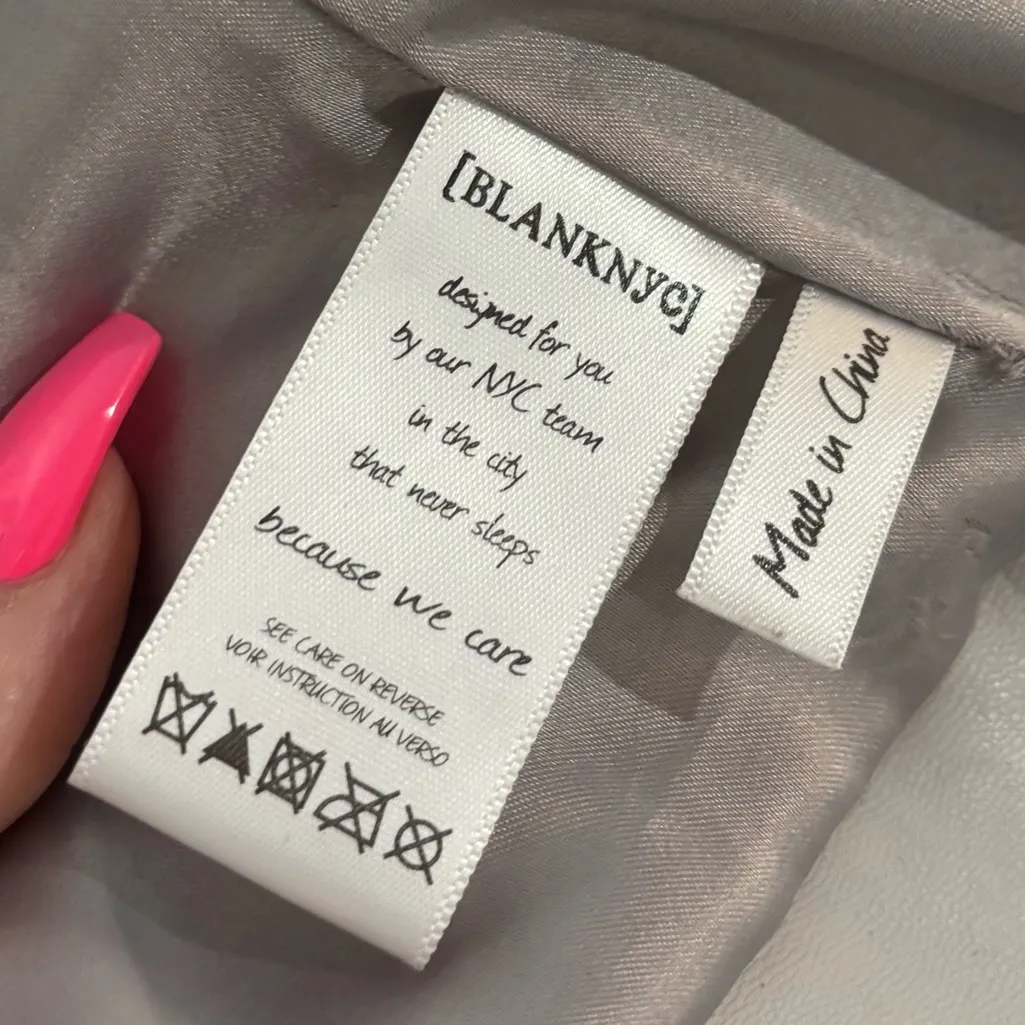 Blank NYC Light Gray Faux Leather Jacket - Image 13