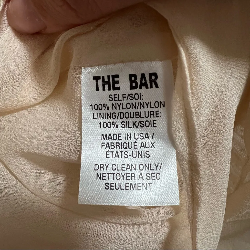 NEW NWOT The Bar Kai Tiered Tulle Halter Midi Dress In Sparkle Nude - Image 14