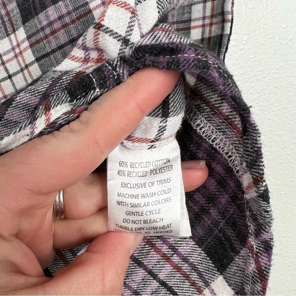 Toad &‎ Co Cairn Plaid Top Purple Sz XS - Image 5
