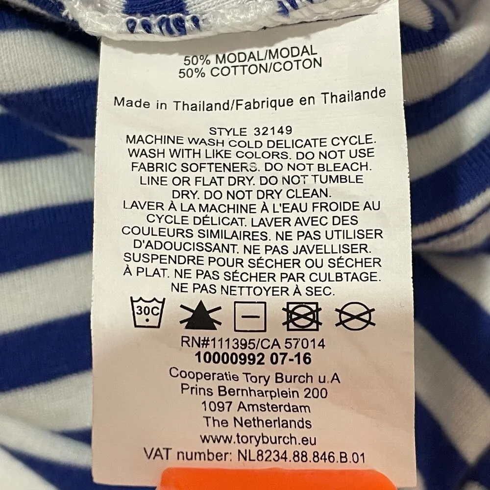 Tory Burch | Tory Sport Striped T-Shirt Dress - Blue/White - Large - Image 9