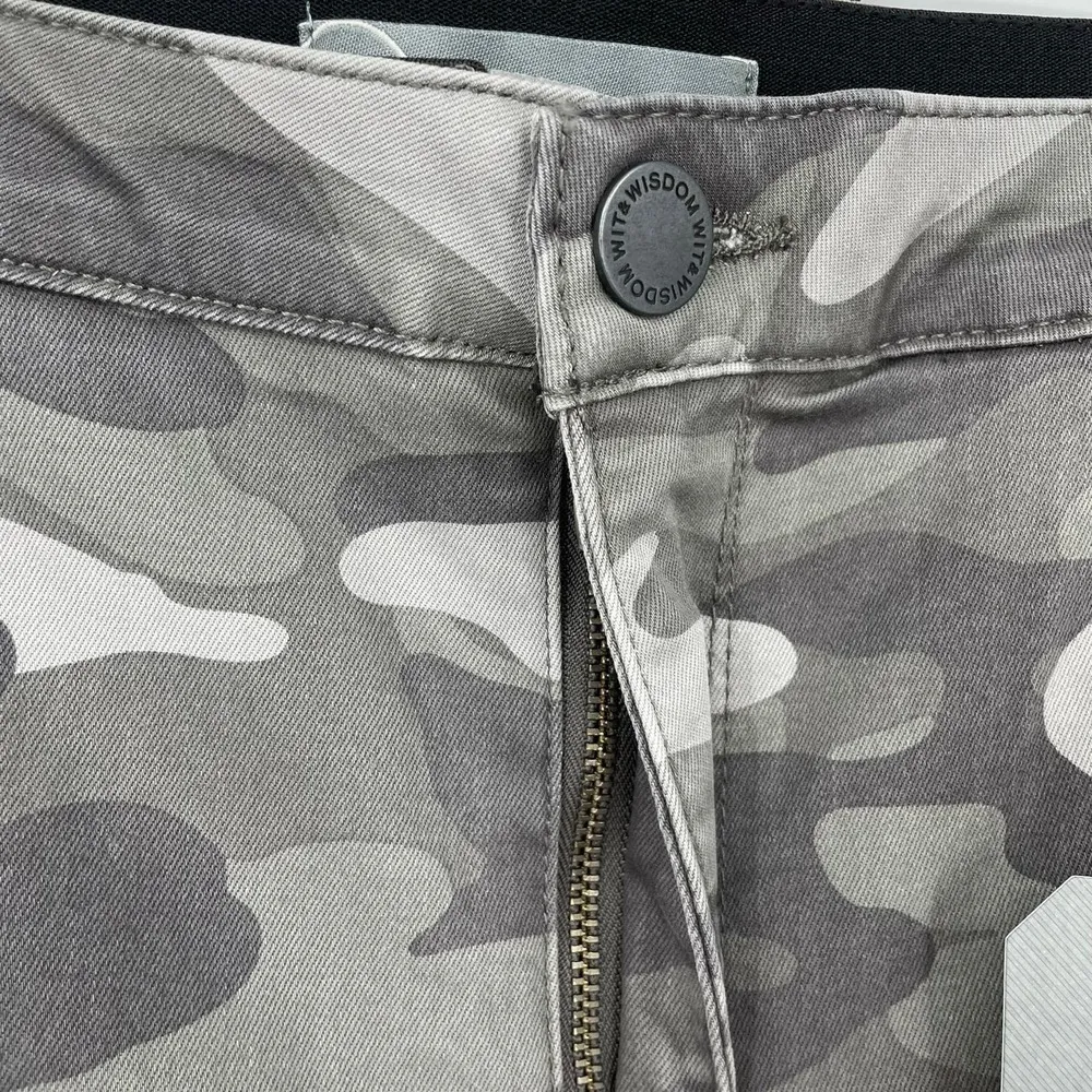 Wit & Wisdom 'Ab' Solution Camo High Waist Ankle Skinny Pants Deep Sage Size 16 - Image 6
