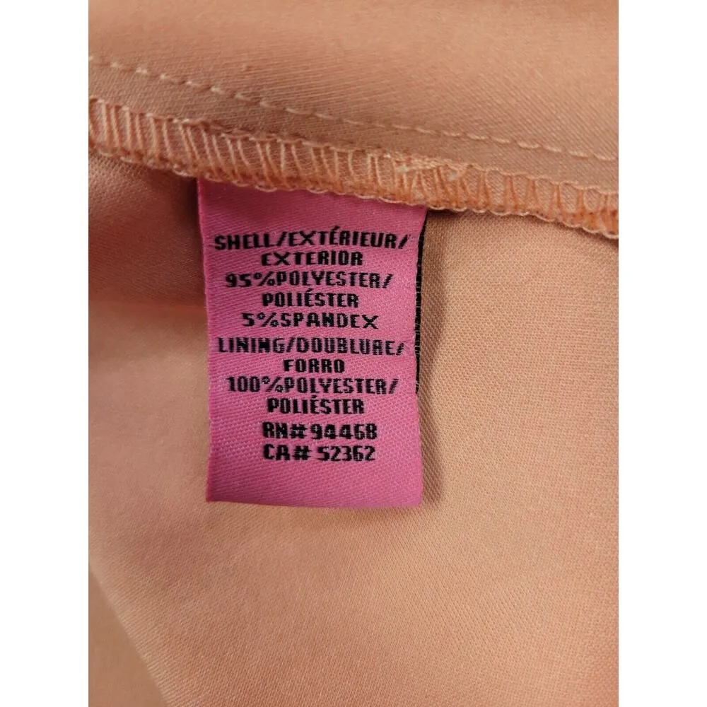 Betsey Johnson Faux Wrap Coral A-Line Dress Dreamsicle Orange Sleeveless Size 4 - Image 2