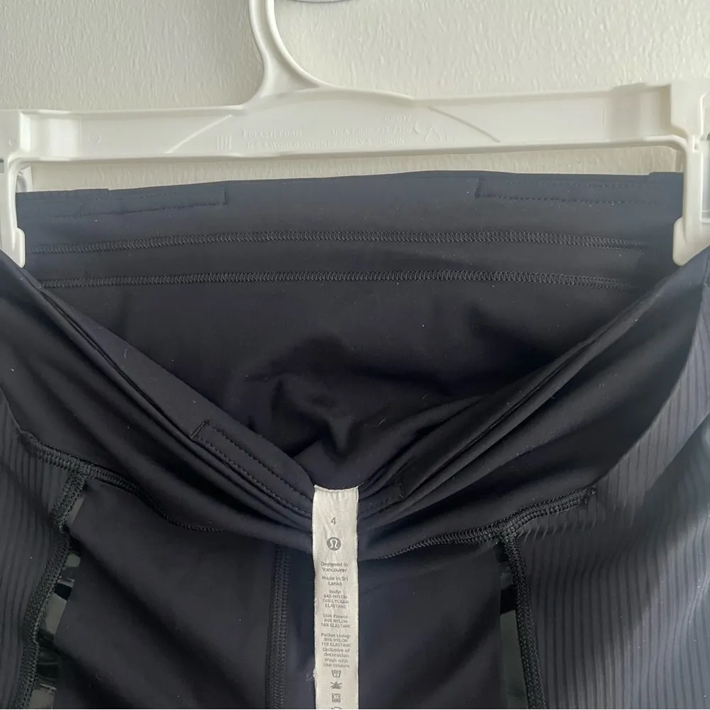 Lululemon Gloss Trim Run Super High Rise Black Tight - Image 10
