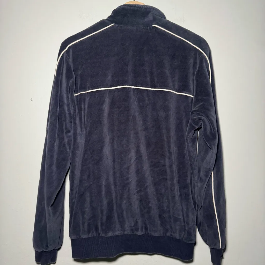 Marine Layer Jacket Womens Medium Blue Cara Track Retro Terry Active Stretch - Image 4