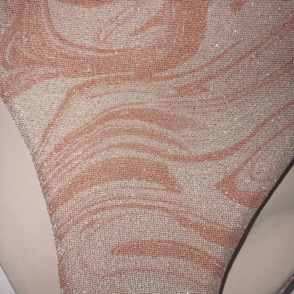 L*Space Bikini Brittany Top Camacho Bottom Metallic Tie Die Swirl Large - Image 11