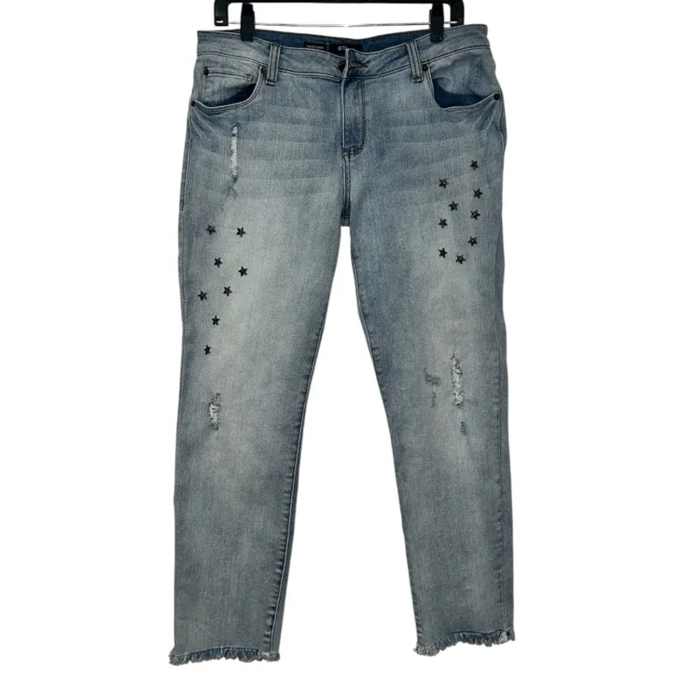 STS Blue Taylor Straight Leg Star Studded Jeans Size 29 NWOT - Image 2