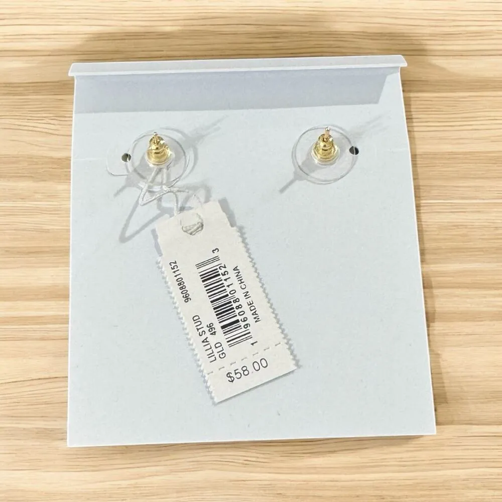 NWT! Kendra Scott Lillia Butterfly Gold Stud Earrings - Image 4
