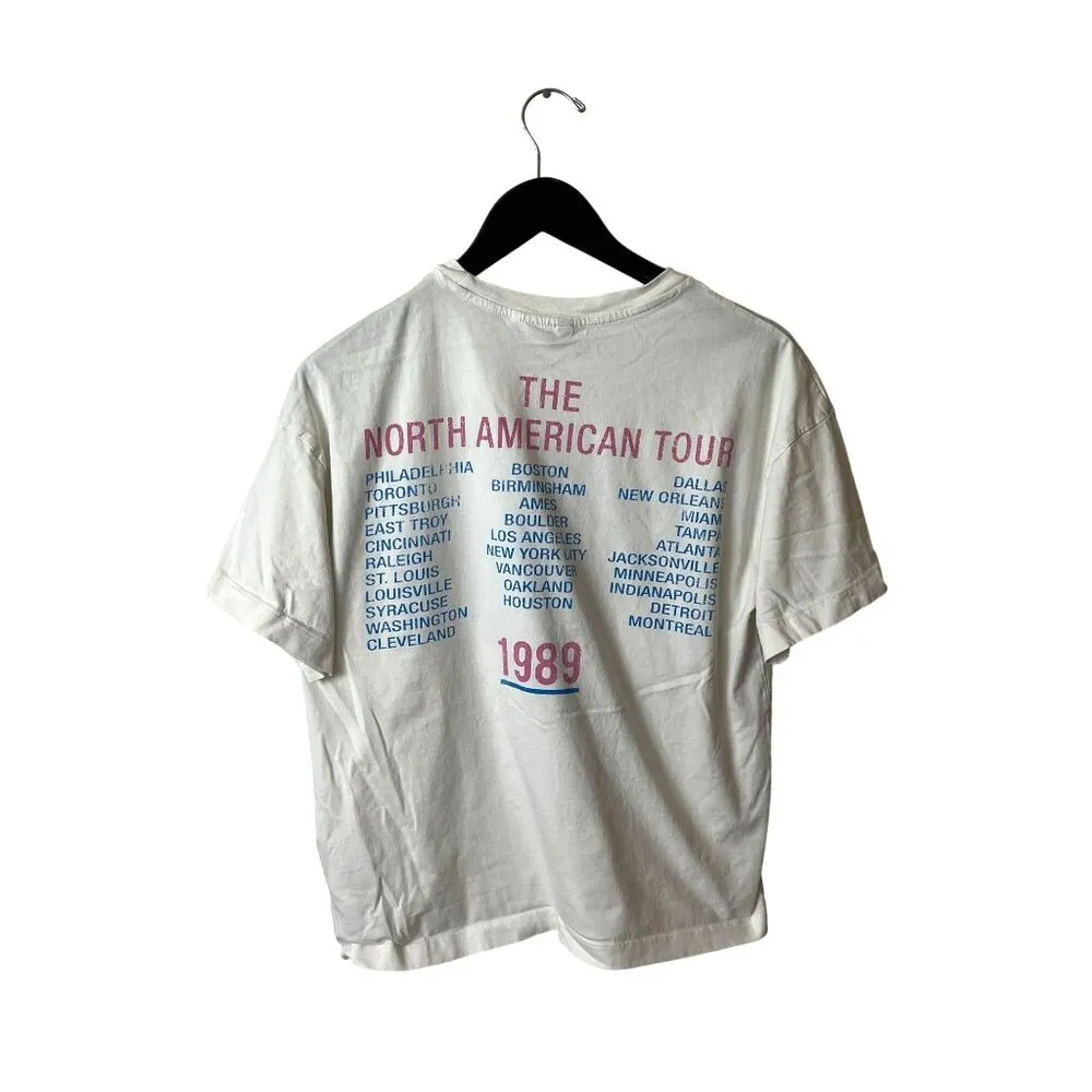 The Rolling Stone Steel Wheels Tour T Shirt Medium M Womens White Single Band - Image 3