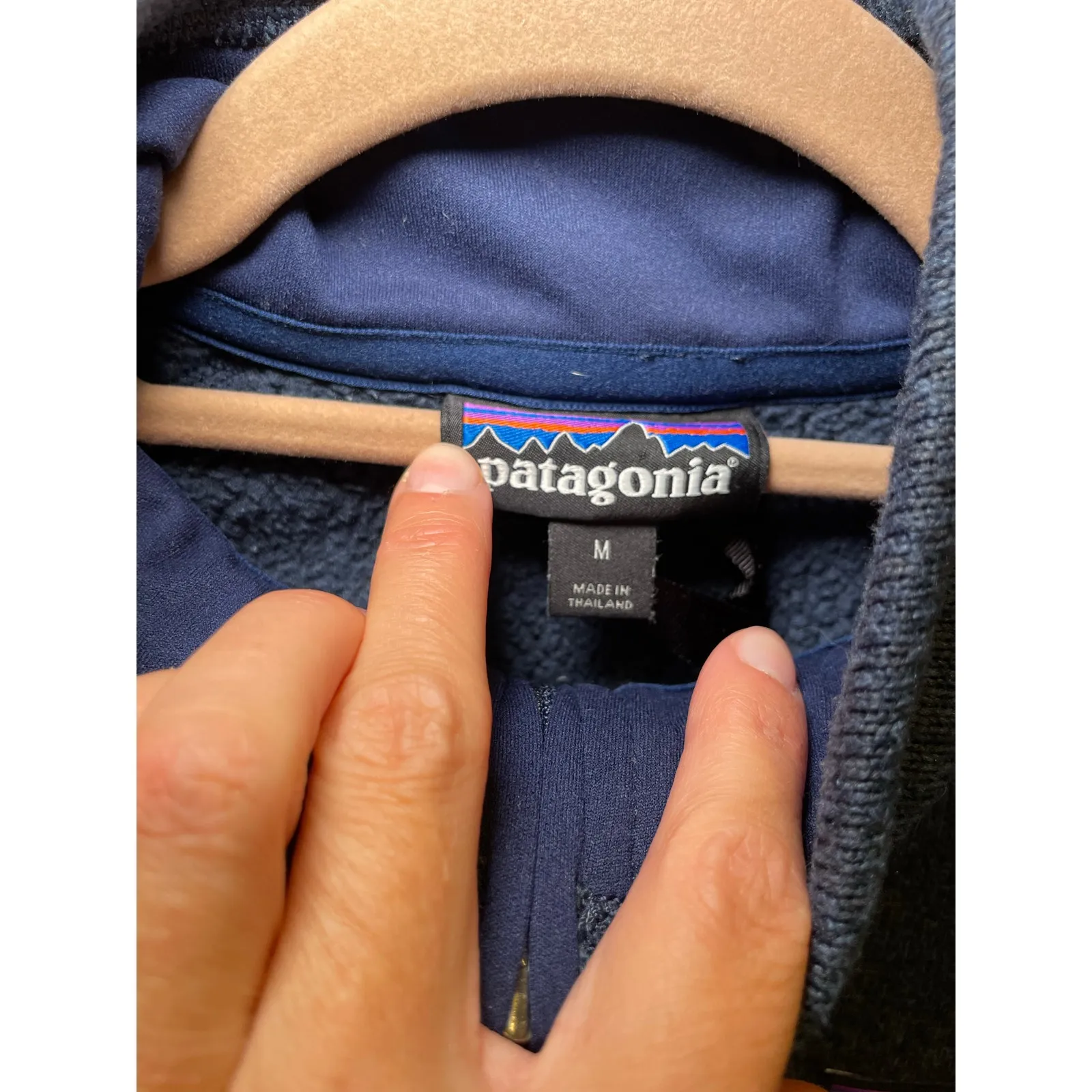 Patagonia Women's Better Sweater 1/4-Zip Fleece Heathered Navy Blue Women Medium - Image 7