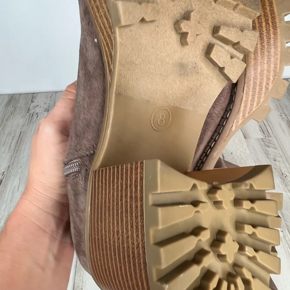 Mia Women's Taupe Brown Over-the-Knee Chunky Heel Suede Boots Size 8 - Image 10