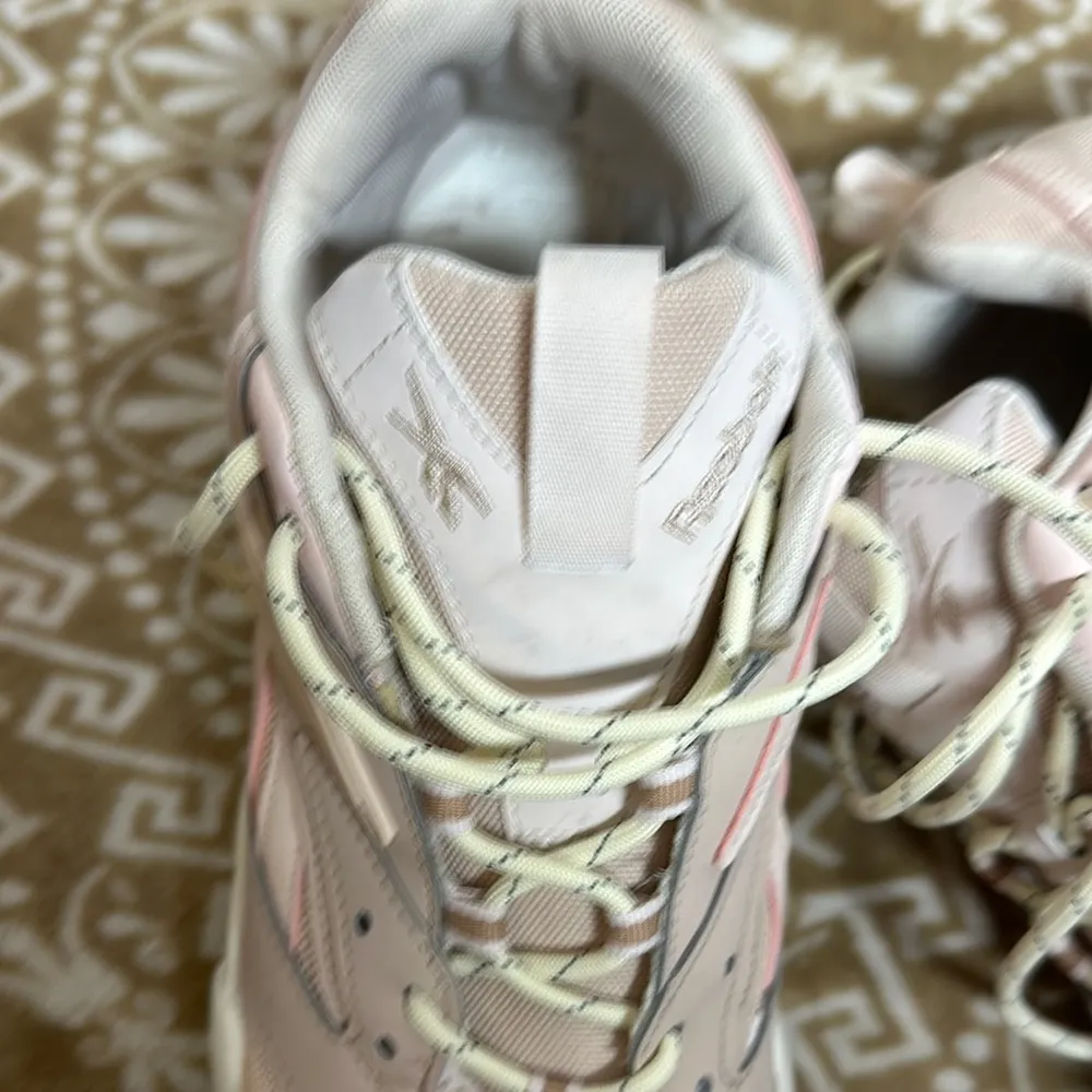 Reebok Pink and White Modern Chunky Sneakers - Image 3