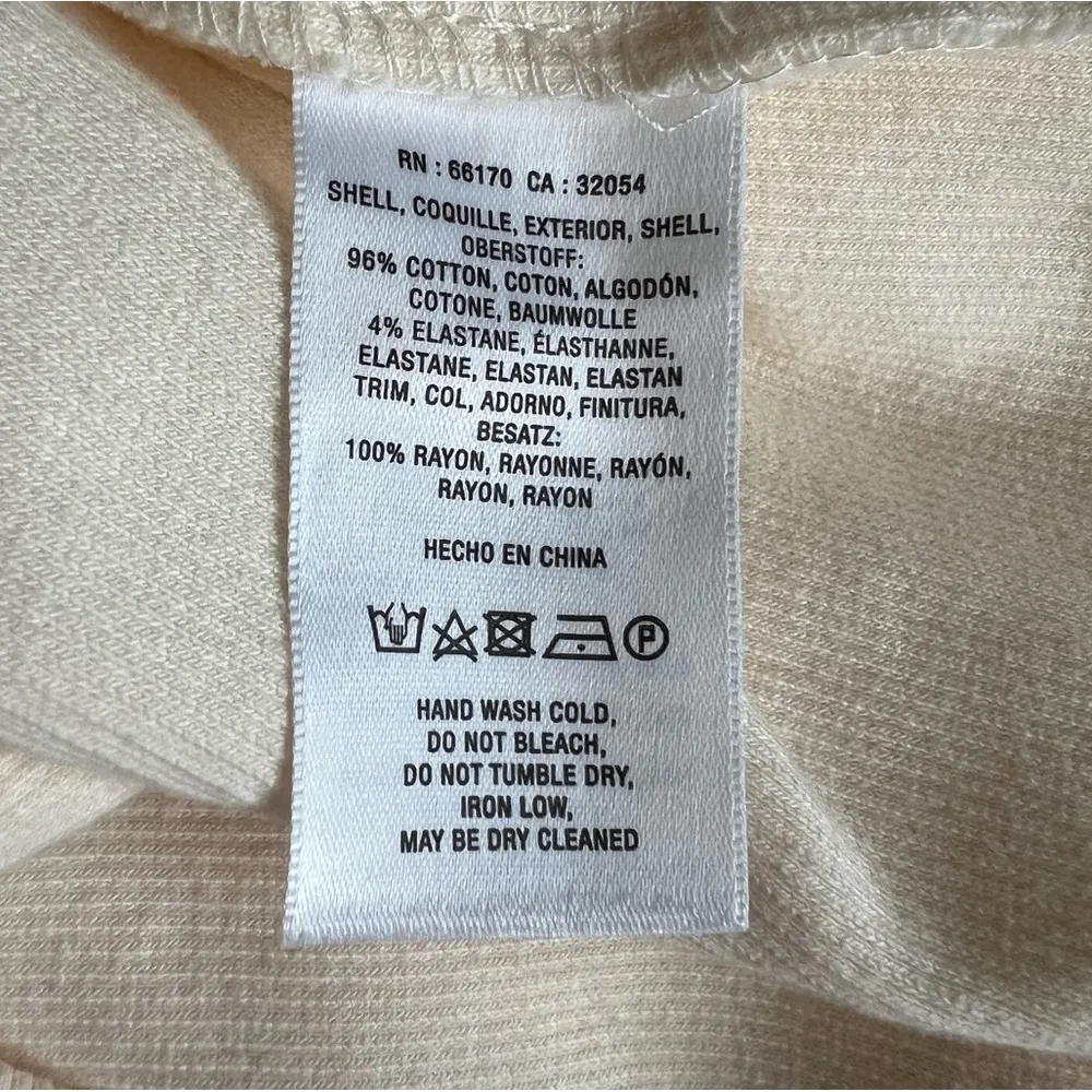 By Anthropologie Women’s Asymmetrical Cutout Ribbed Knit Mockneck Ivory Sweater White Size undefined - Image 9