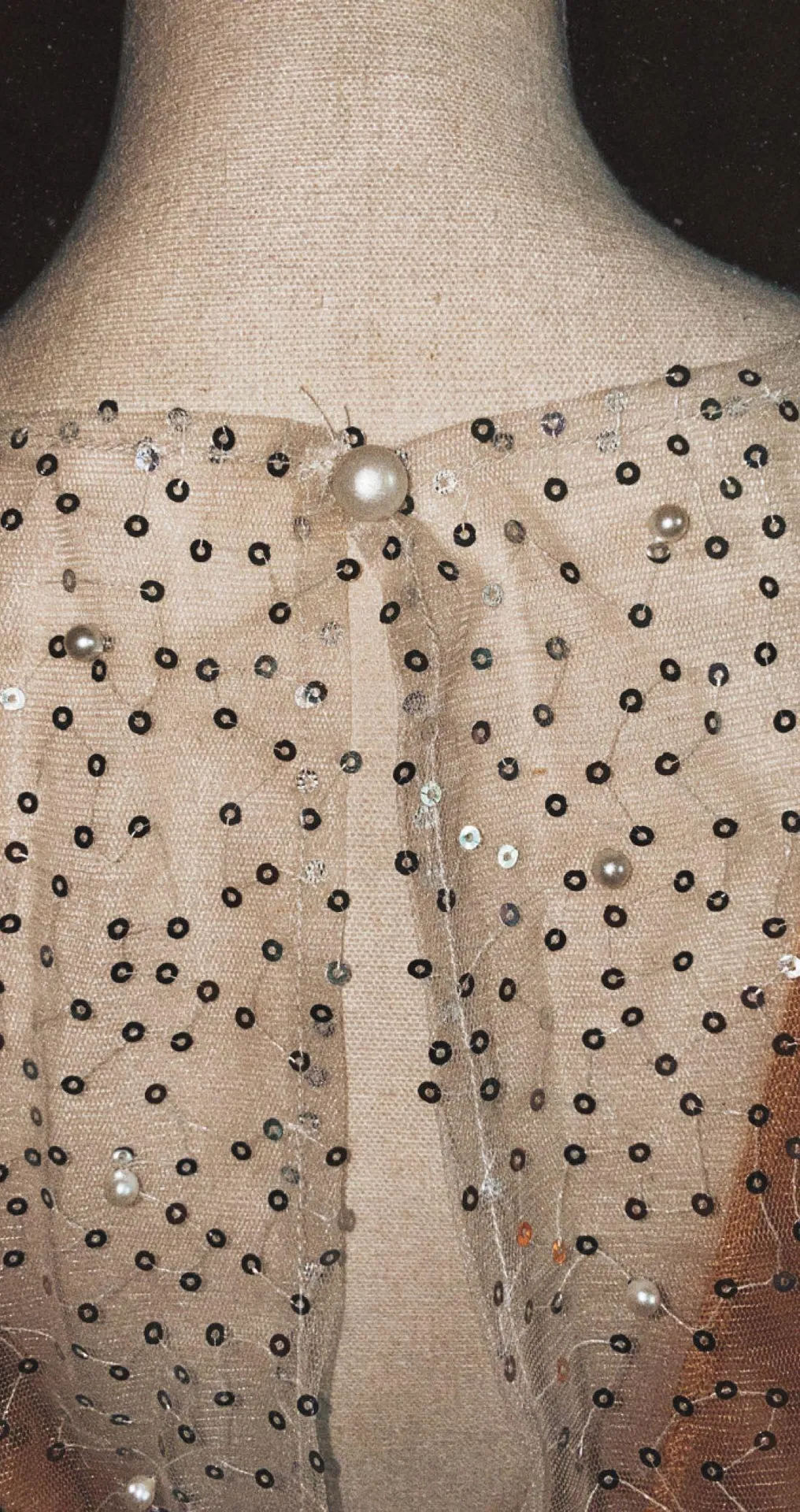 Sequin Overlay Mesh Party Dress - Image 3